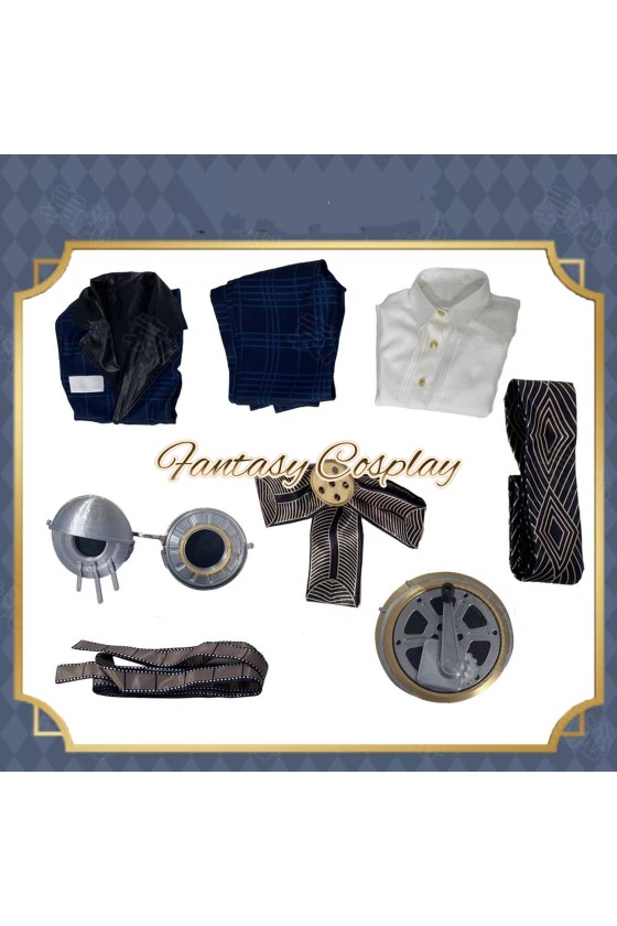 Identity V Prisoner Luca Balsa Auditorium Blue Suit Cosplay Costume